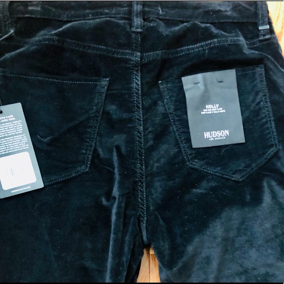 Hudson Los Angeles “Holly” Flares - Ombré Velvet/Velour Cropped Flare Pa… - Picture 7 of 8